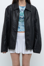 Load image into Gallery viewer, Vintage x Black Leather Classic Obersized Jacket (S, M)