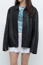 Load image into Gallery viewer, Vintage x Black Leather Classic Obersized Jacket (S, M)