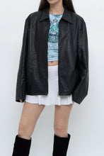 Load image into Gallery viewer, Vintage x Black Leather Classic Obersized Jacket (S, M)