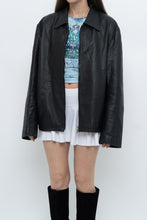 Load image into Gallery viewer, Vintage x Black Leather Classic Obersized Jacket (S, M)