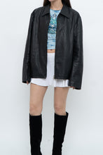 Load image into Gallery viewer, Vintage x Black Leather Classic Obersized Jacket (S, M)