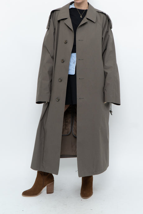 Vintage x Made in Canada x LONDON FOG Mocha Cotton-Blend Trench (S-L)
