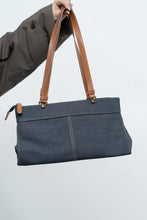 Load image into Gallery viewer, Vintage x Denim Faux Leather Belted Purse