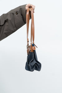 Vintage x Denim Faux Leather Belted Purse