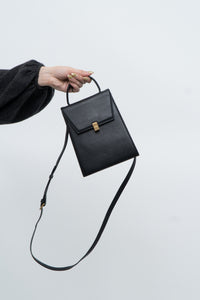 JAMIE WANDER x Black Leather Structered Purse