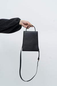 JAMIE WANDER x Black Leather Structered Purse
