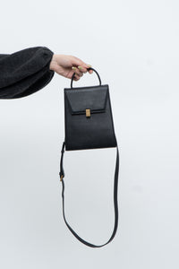 JAMIE WANDER x Black Leather Structered Purse