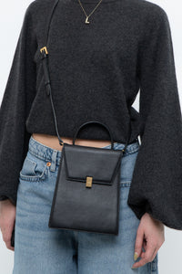JAMIE WANDER x Black Leather Structered Purse