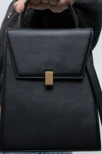 JAMIE WANDER x Black Leather Structered Purse