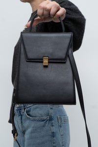 JAMIE WANDER x Black Leather Structered Purse