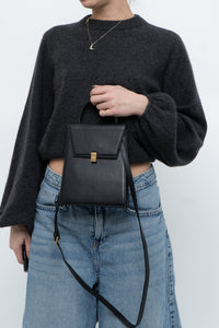 JAMIE WANDER x Black Leather Structered Purse