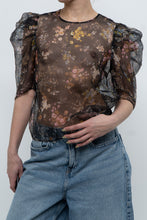 Load image into Gallery viewer, CINQ A SEPT x Sheer Floral Blouse (XS, S)