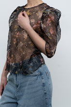 Load image into Gallery viewer, CINQ A SEPT x Sheer Floral Blouse (XS, S)