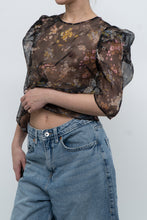 Load image into Gallery viewer, CINQ A SEPT x Sheer Floral Blouse (XS, S)