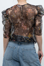 Load image into Gallery viewer, CINQ A SEPT x Sheer Floral Blouse (XS, S)
