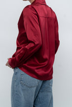 Load image into Gallery viewer, Vintage x LILYSILK Burgundy Silk Blouse (XS-M)
