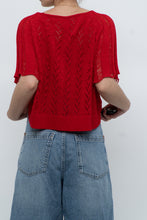 Load image into Gallery viewer, Vintage x Red Knit Eyelet Cardigan (XS-L)
