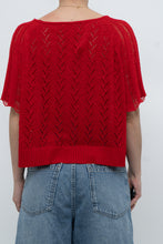 Load image into Gallery viewer, Vintage x Red Knit Eyelet Cardigan (XS-L)