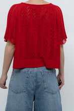 Load image into Gallery viewer, Vintage x Red Knit Eyelet Cardigan (XS-L)