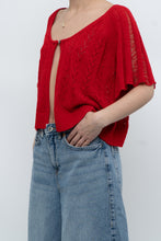 Load image into Gallery viewer, Vintage x Red Knit Eyelet Cardigan (XS-L)