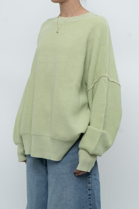 Modern x PRIVILIDGE Green Knit Oversized Sweater (XS-XL)