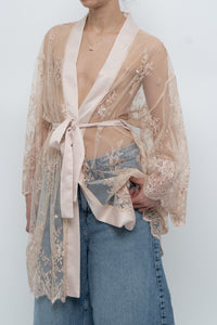 NYA COLLECTION x Nude Silk, Lace Robe (XS-XL)