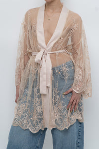 NYA COLLECTION x Nude Silk, Lace Robe (XS-XL)