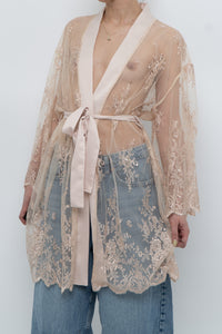 NYA COLLECTION x Nude Silk, Lace Robe (XS-XL)