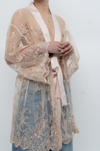 NYA COLLECTION x Nude Silk, Lace Robe (XS-XL)