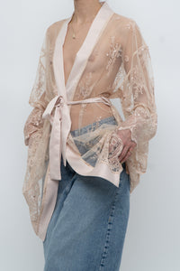 NYA COLLECTION x Nude Silk, Lace Robe (XS-XL)