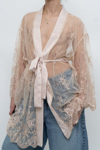 NYA COLLECTION x Nude Silk, Lace Robe (XS-XL)