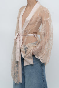 NYA COLLECTION x Nude Silk, Lace Robe (XS-XL)