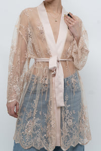 NYA COLLECTION x Nude Silk, Lace Robe (XS-XL)