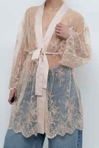NYA COLLECTION x Nude Silk, Lace Robe (XS-XL)