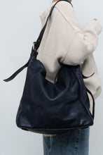 Load image into Gallery viewer, ALL SAINTS x Navy Leather Oversized Purse