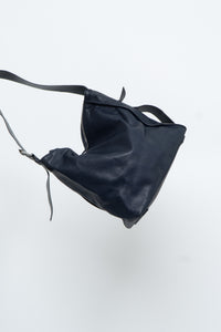 ALL SAINTS x Navy Leather Oversized Purse