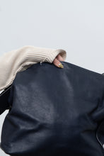 Load image into Gallery viewer, ALL SAINTS x Navy Leather Oversized Purse