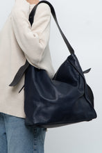 Load image into Gallery viewer, ALL SAINTS x Navy Leather Oversized Purse