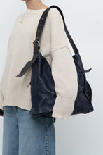 Load image into Gallery viewer, ALL SAINTS x Navy Leather Oversized Purse