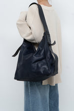 Load image into Gallery viewer, ALL SAINTS x Navy Leather Oversized Purse