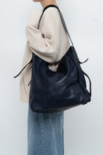 Load image into Gallery viewer, ALL SAINTS x Navy Leather Oversized Purse