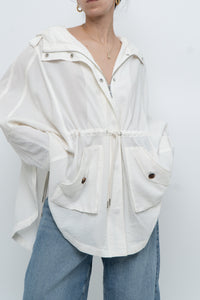 Vintage x NUAGE White Flowy Jacket (M, L)