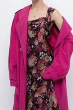 Load image into Gallery viewer, Vintage x Dark Brown Floral Pure Silk Dress (M)