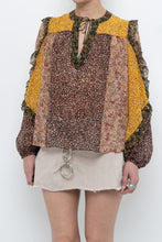 Load image into Gallery viewer, ULLA JOHNSON x Silk Patterned Frilly Blouse (XS, S)