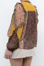 Load image into Gallery viewer, ULLA JOHNSON x Silk Patterned Frilly Blouse (XS, S)