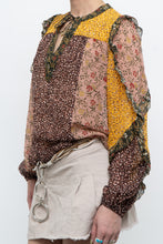 Load image into Gallery viewer, ULLA JOHNSON x Silk Patterned Frilly Blouse (XS, S)