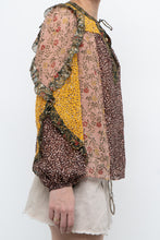 Load image into Gallery viewer, ULLA JOHNSON x Silk Patterned Frilly Blouse (XS, S)