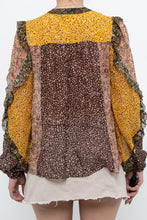 Load image into Gallery viewer, ULLA JOHNSON x Silk Patterned Frilly Blouse (XS, S)