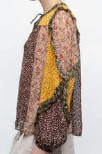 Load image into Gallery viewer, ULLA JOHNSON x Silk Patterned Frilly Blouse (XS, S)