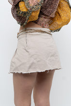 Load image into Gallery viewer, HARLOW x Beige Cotton Denim Mini Skirt (XS, S)